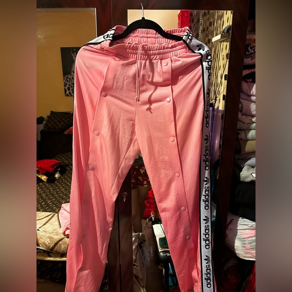 Adidas Snap Pink Breakway Pants and Jacket with Bold Branding - Picture 5 of 9